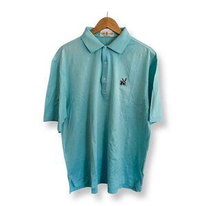 Fairway & Greene Mens Polo Golf Shirt. Blue. Size Large. 100% Cotton Logo